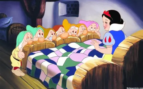 Snow White Meets The
Dwarfs